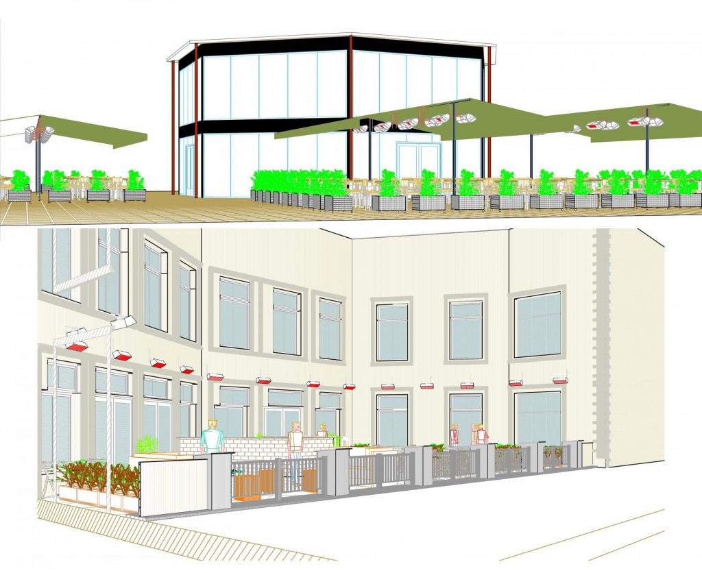Plan 3D chauffage de terrasse